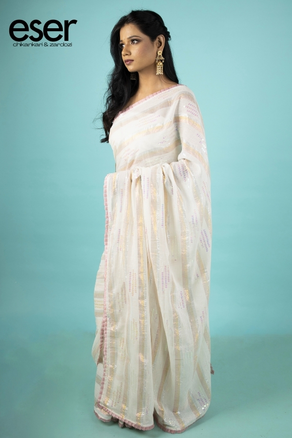 Lurex Water Sequin Saree | Eser